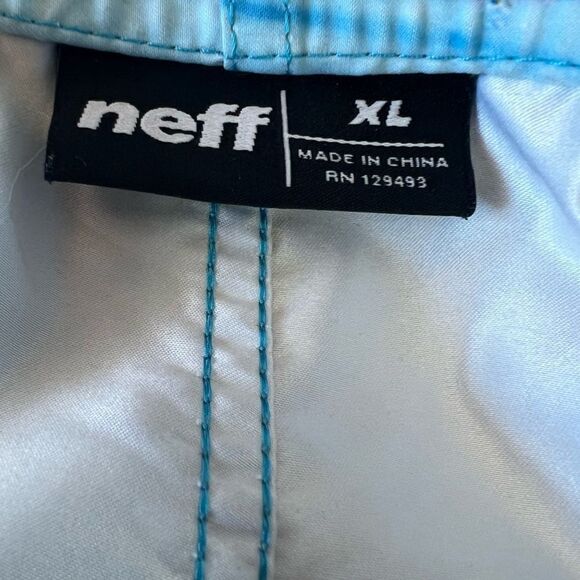 MENS NEFF Blue Printed Elastic Waist Lightweight Loose Fit Board Short XL - Picture 7 of 8